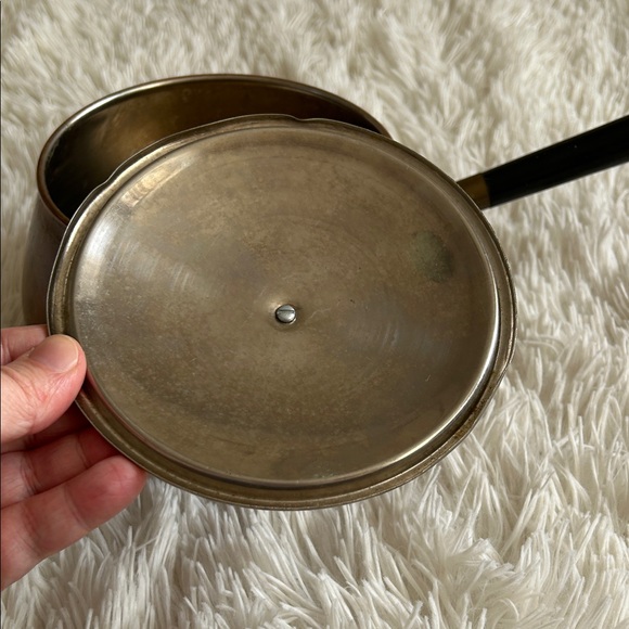 Copper Saucepan / Fondue pot with Black Handle - Picture 4 of 12